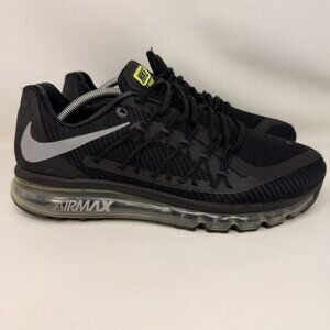 Nike Air Max 2015 Running Shoes Black Wolf Gray Men’s Size 11